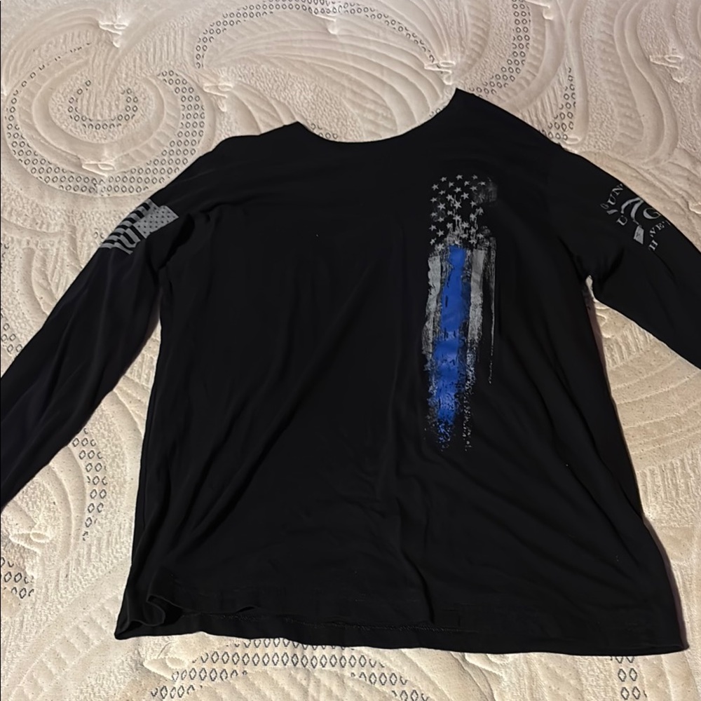 Grunt Style Black and Blue Long Sleeve Tee